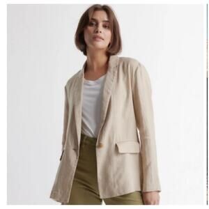 Quince 100% European Linen Blazer in Driftwood Sz XL